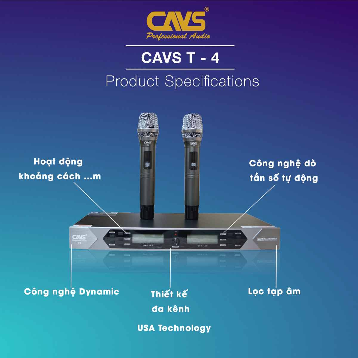 MICRO KHÔNG DÂY CAVS T4