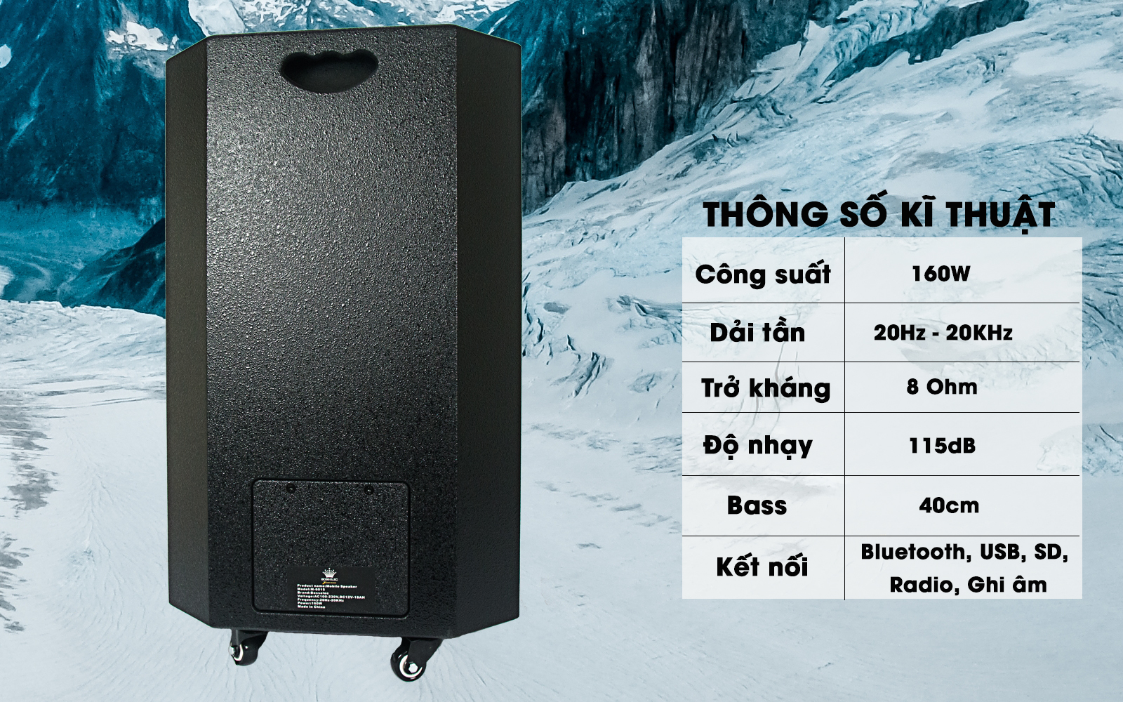 Loa karaoke di động BossElec M-6015 Chính Hãng