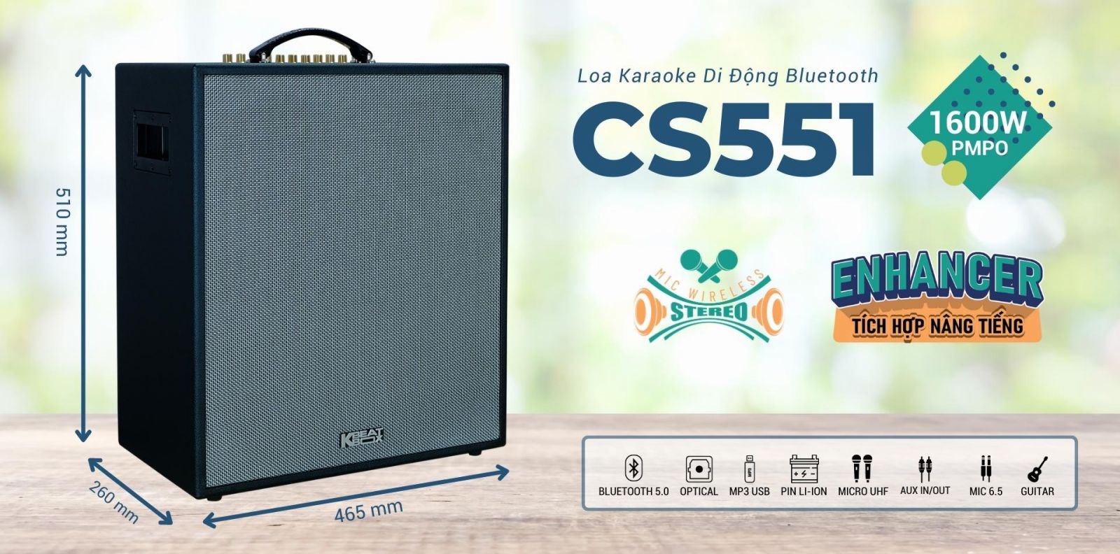 Loa di động ACNOS(BEATBOX) CS551 Chính Hãng