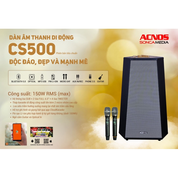 Dàn Âm Thanh Di Động ACNOS CS500 