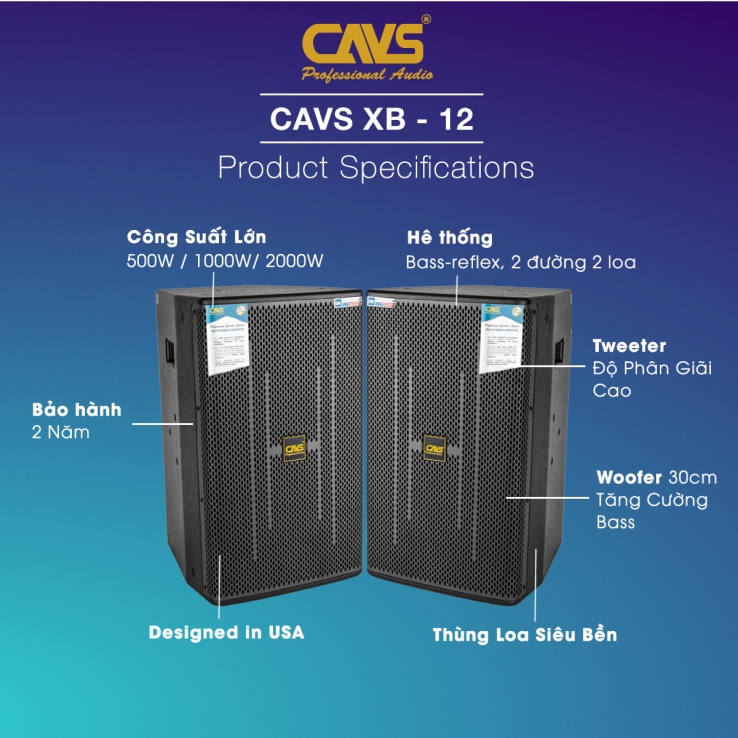 Loa Full CAVS XB12 PRO