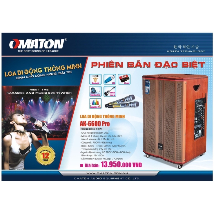 Loa Di Động OMATON AK-6600PRO