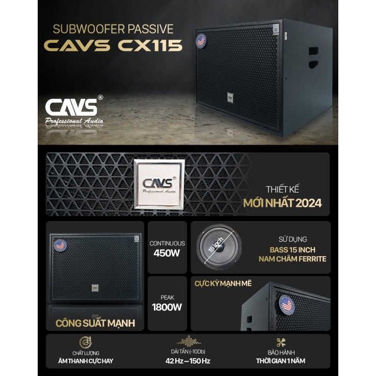 Loa Sub CAVS CX115 PASSIVE 2024